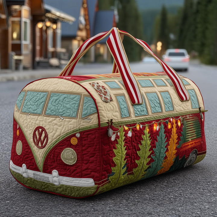 Hippie Van Quilted Duffle Bag for Christmas