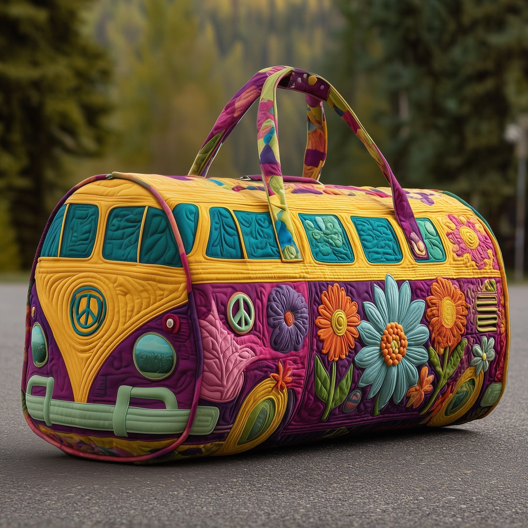 Hippie Van Quilted Travel Duffle Bag