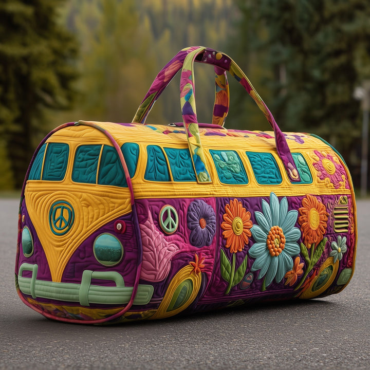 Hippie Van Quilted Travel Duffle Bag