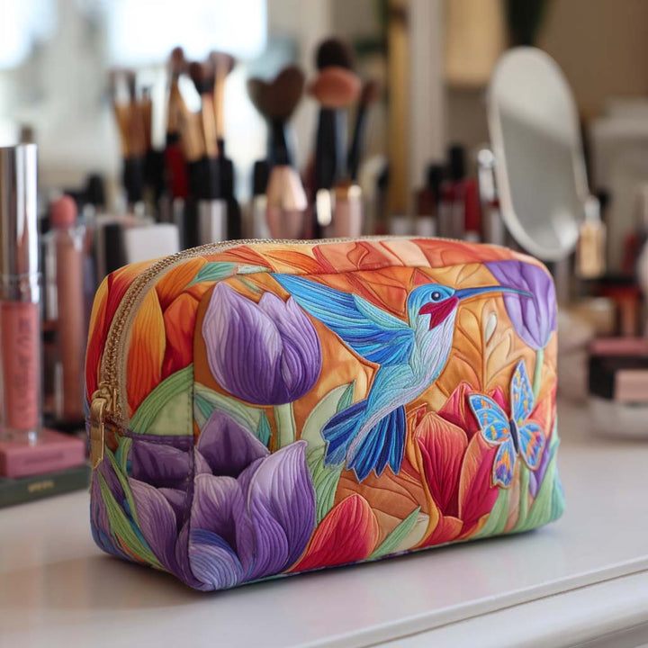 Garden Glow Quilted Cosmetic Bag