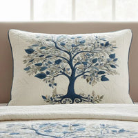 Blue Serenity Quilted Cushion Cover