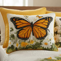 Monarch Prairie Quilted Cushion Cover