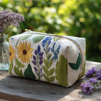 Gentle Meadow Quilted Cosmetic Bag
