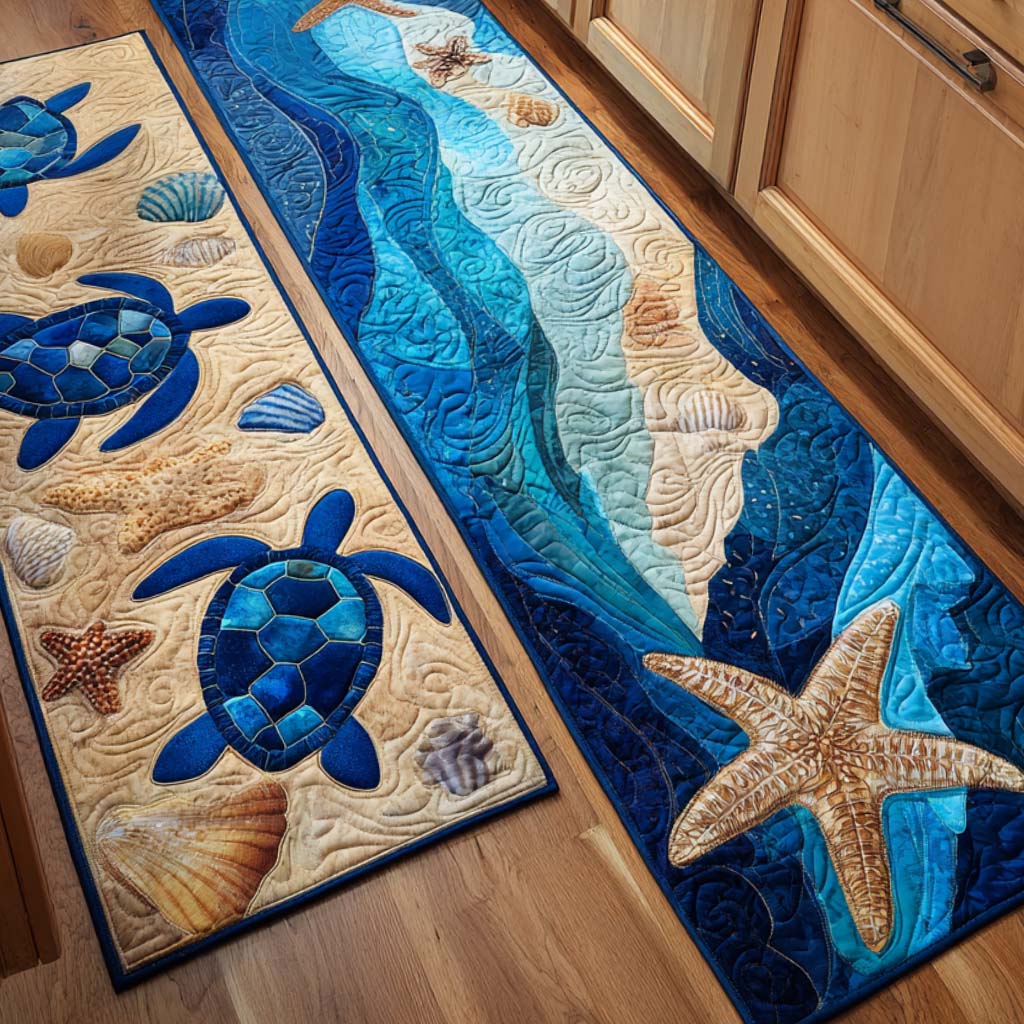 Gentle Swimmer Kitchen Rug Set
