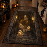 Ghostly Swirl Quilted Area Rug