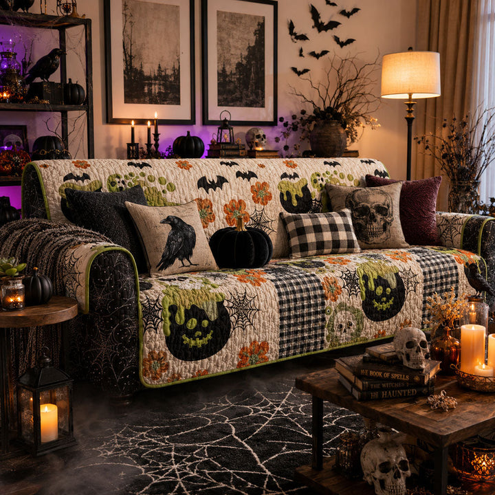 Hauntingly Beautiful Ghostly Potions Quilted Sofa Cover