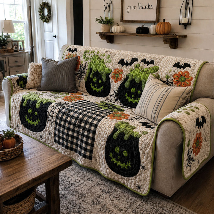 Hauntingly Beautiful Ghostly Potions Quilted Sofa Cover