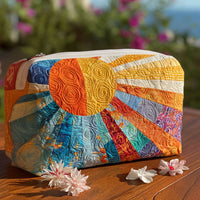 Good Vibes Quilted Cosmetic Bag