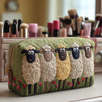 Happy Flock Quilted Cosmetic Bag