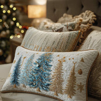 Festive Forest Quilted Cushion Cover