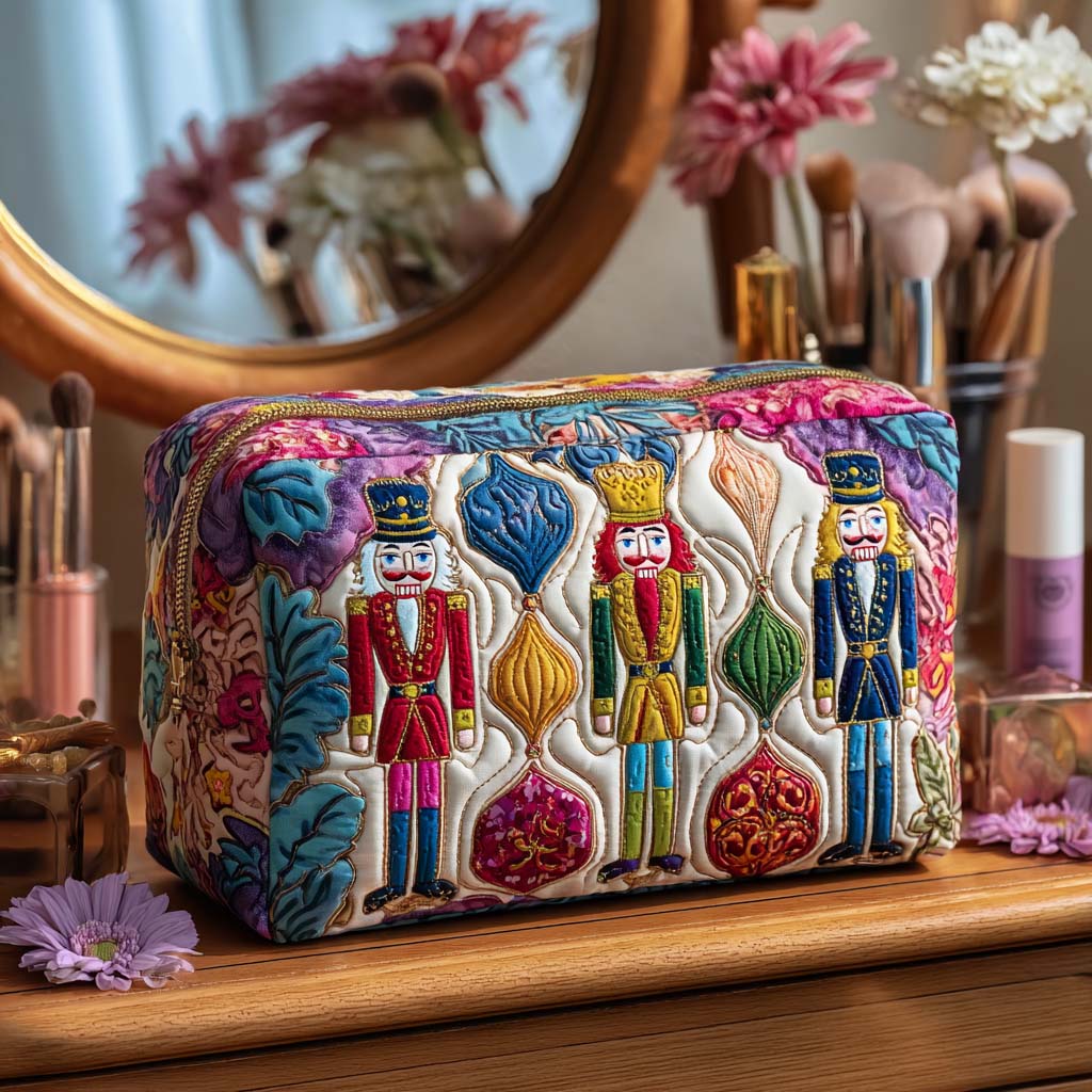 Holiday Guard Quilted Cosmetic Bag