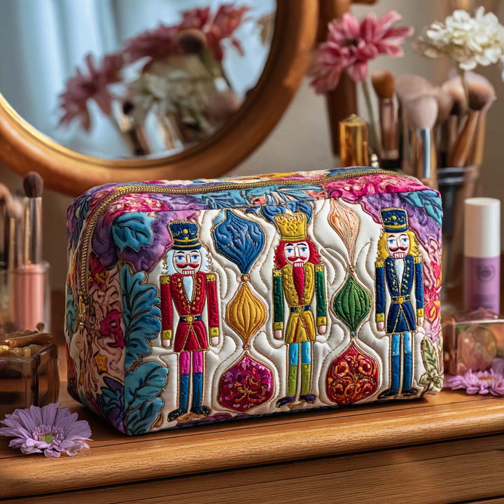 Holiday Guard Quilted Cosmetic Bag