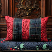 Festive Heart Quilted Cushion Cover