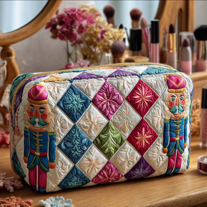 Holiday Sentinel Quilted Cosmetic Bag