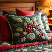Holly Quilted Cushion Cover