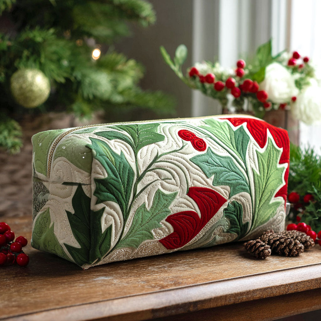 Holly Bloom Quilted Cosmetic Bag