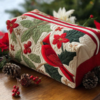 Holly Cardinal Quilted Cosmetic Bag