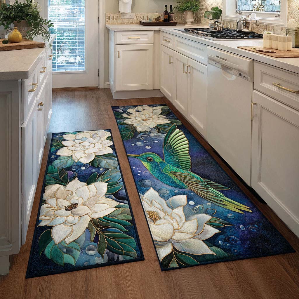 Hummingbird Melody Kitchen Rug Set