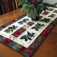JingleJoyQuiltedTableRunnerNCU0PT1490 Quilted Table Runner
