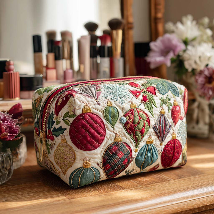 Jolly Bauble Quilted Cosmetic Bag