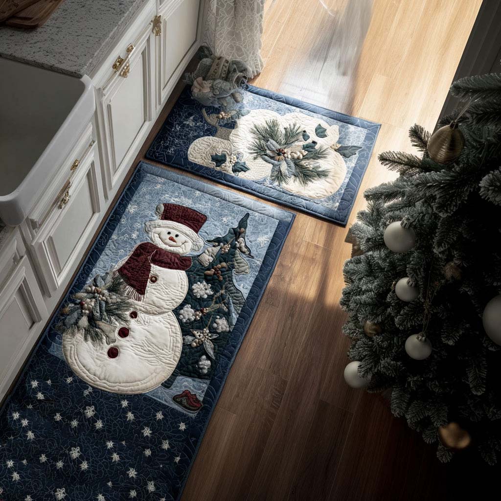 Jolly Frostman Kitchen Rug Set