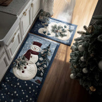 Jolly Frostman Kitchen Rug Set