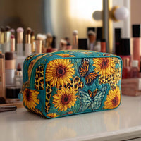 Joyful Petals Quilted Cosmetic Bag