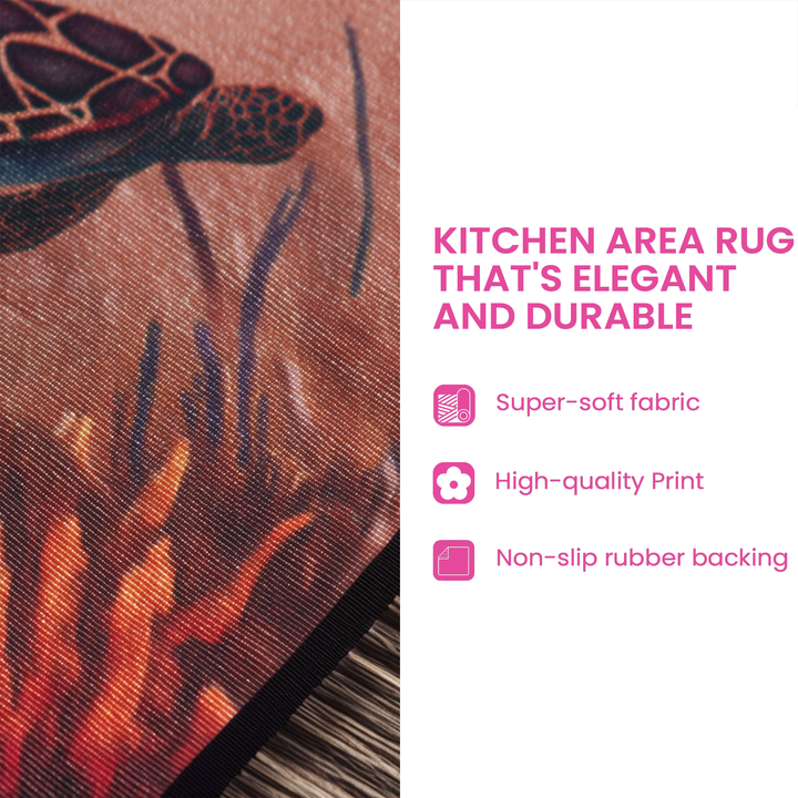 New Year Wishes Kitchen Rug Set