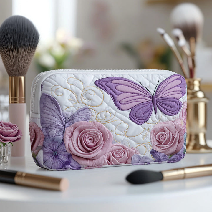 Lavender Grace Quilted Cosmetic Bag