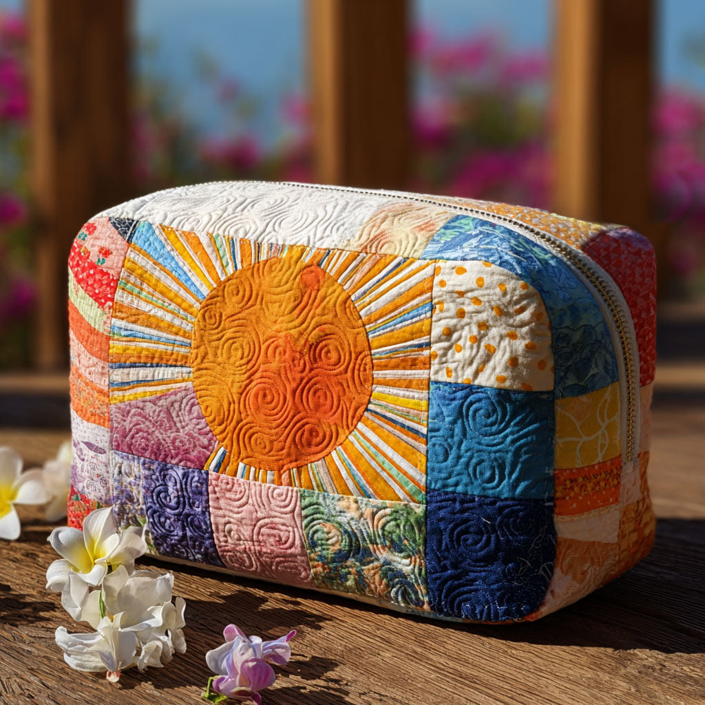 Lazy Sun Quilted Cosmetic Bag