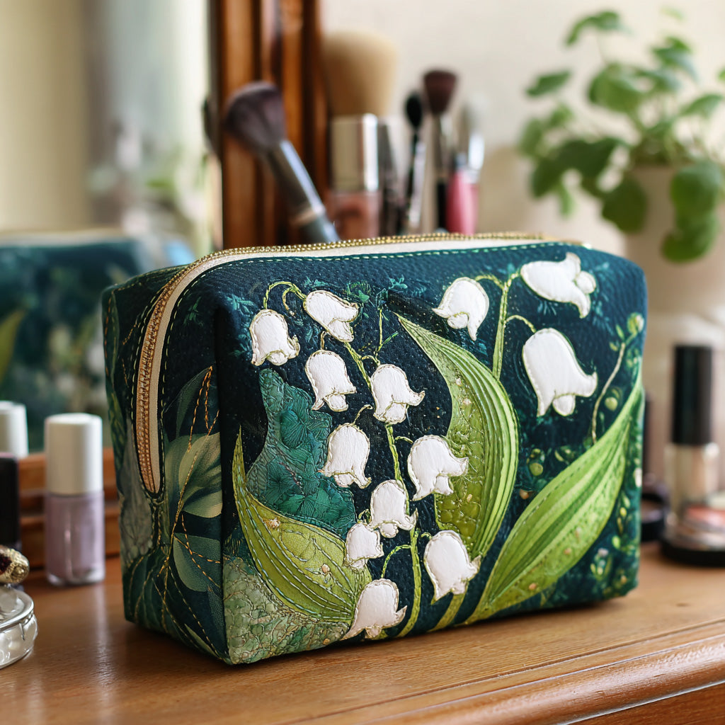 Lily Grace Quilted Cosmetic Bag