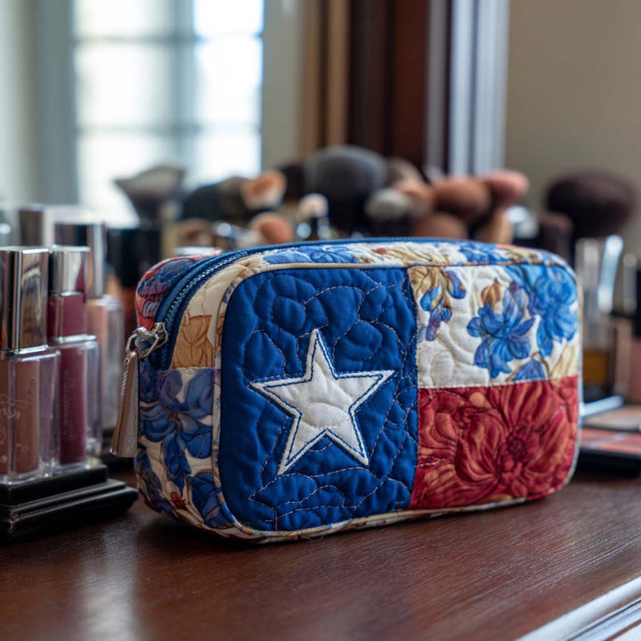 Lone Star Quilted Cosmetic Bag