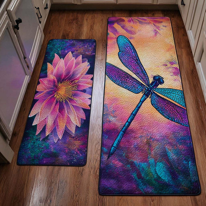 Charming Dragonfly Kitchen Rug Set