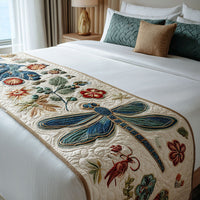 Dragonfly Quilted Bed Runner
