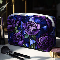 Midnight Rose Quilted Cosmetic Bag