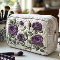 Moonlit Bloom Quilted Cosmetic Bag