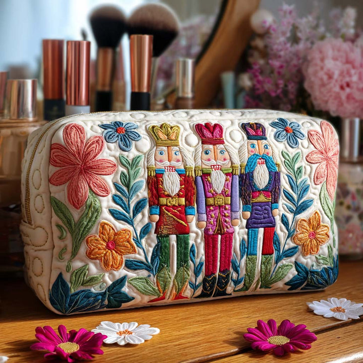 Nutcracker Charm Quilted Cosmetic Bag