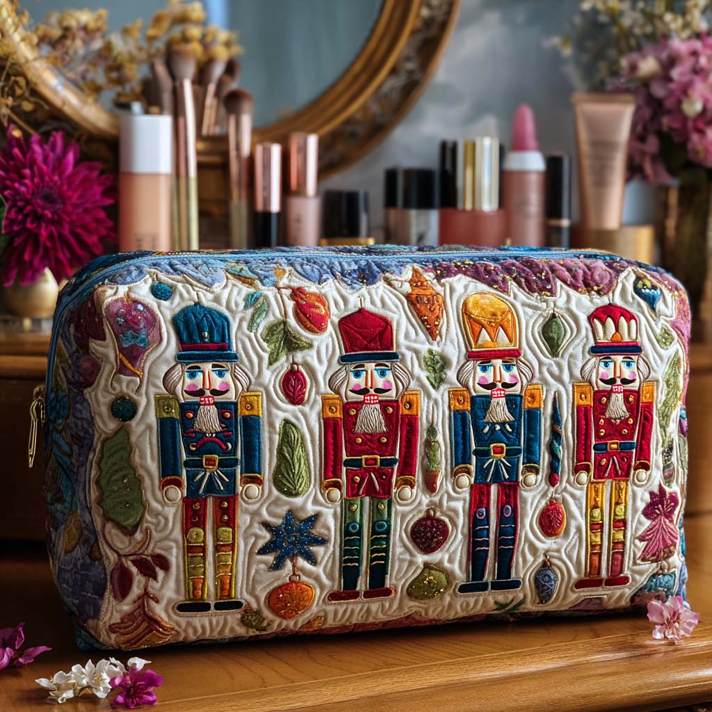 Nutcracker Glow Quilted Cosmetic Bag