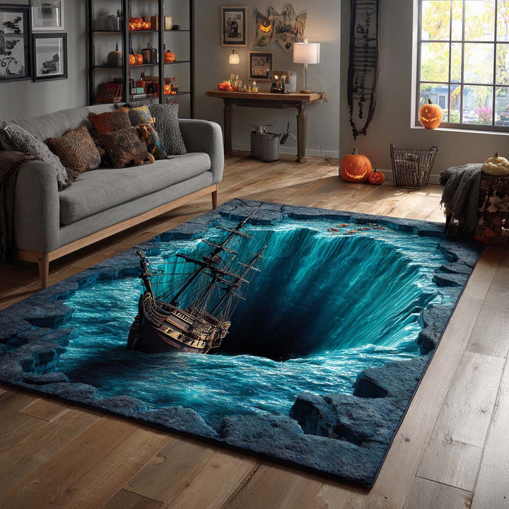Ocean Depths Quilted Area Rug