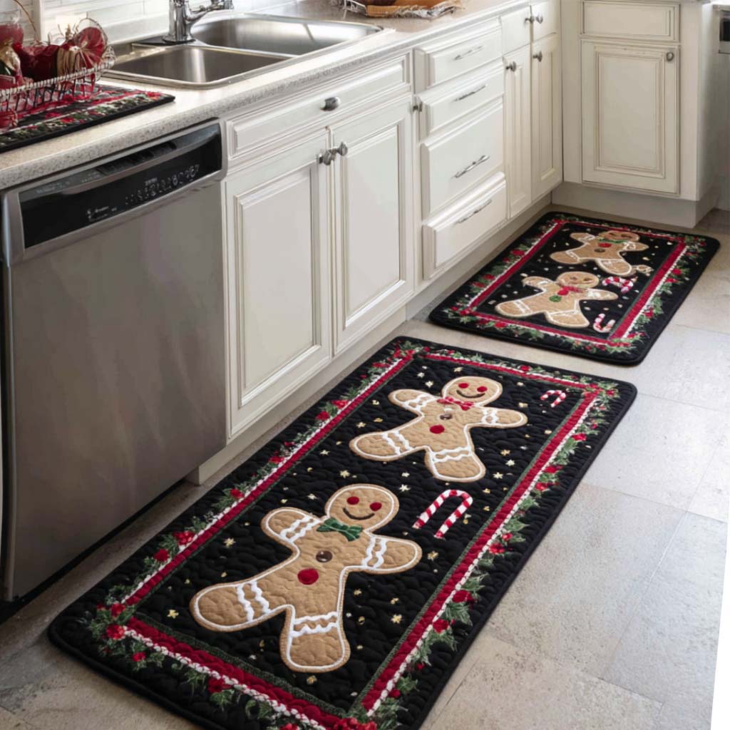 Winter Themed Kitchen Rug Set