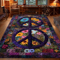 Patchwork Peace Quilted Area Rug