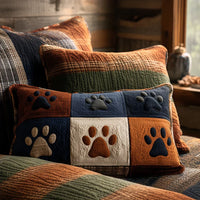 Meadow Print Quilted Cushion Cover