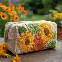 Petal Dreams Quilted Cosmetic Bag