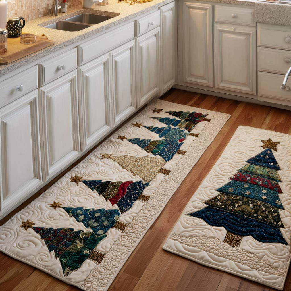 Pine Scented Kitchen Rug Set