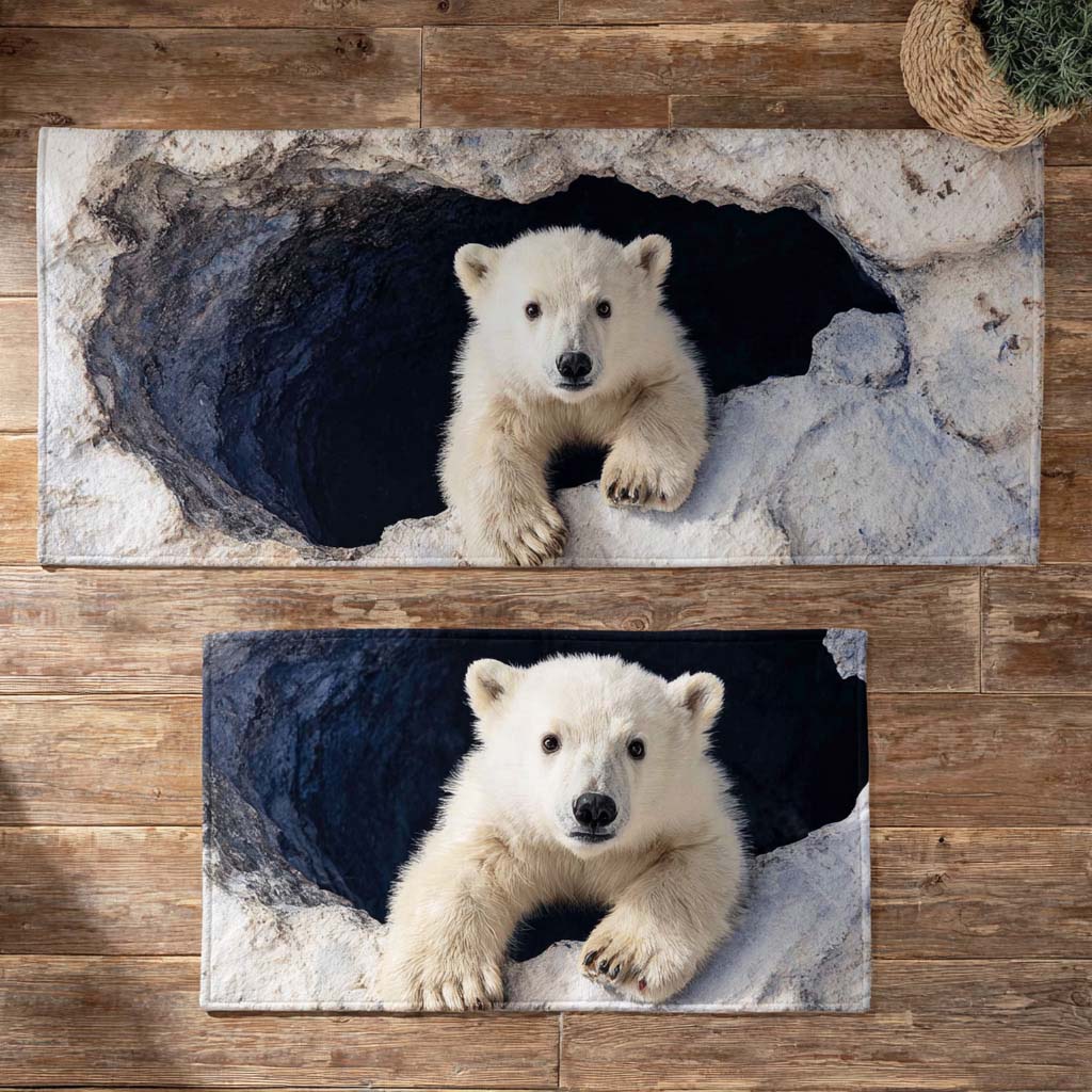 Polar Silence Kitchen Rug Set