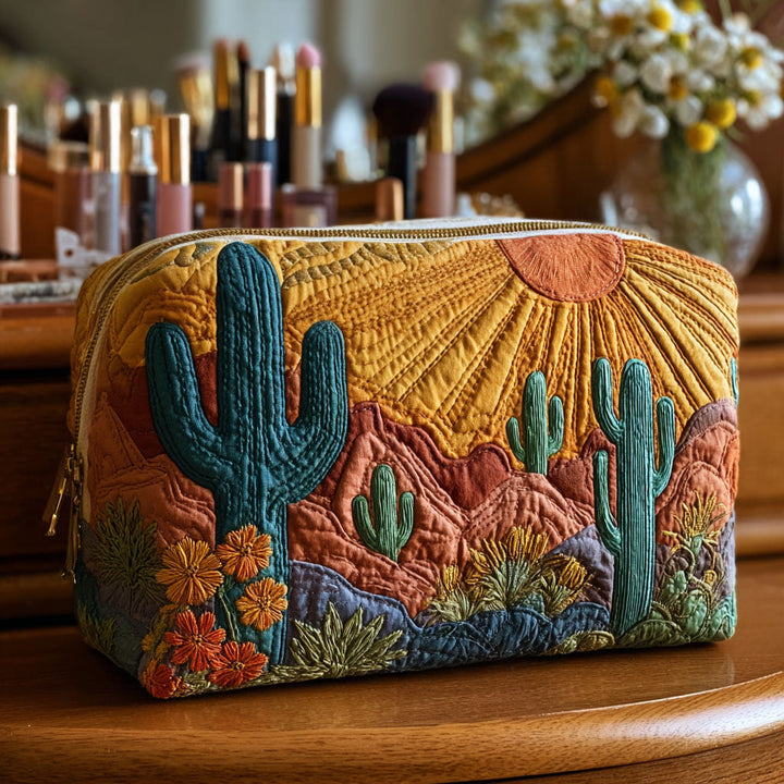 Prickly Hug Quilted Cosmetic Bag