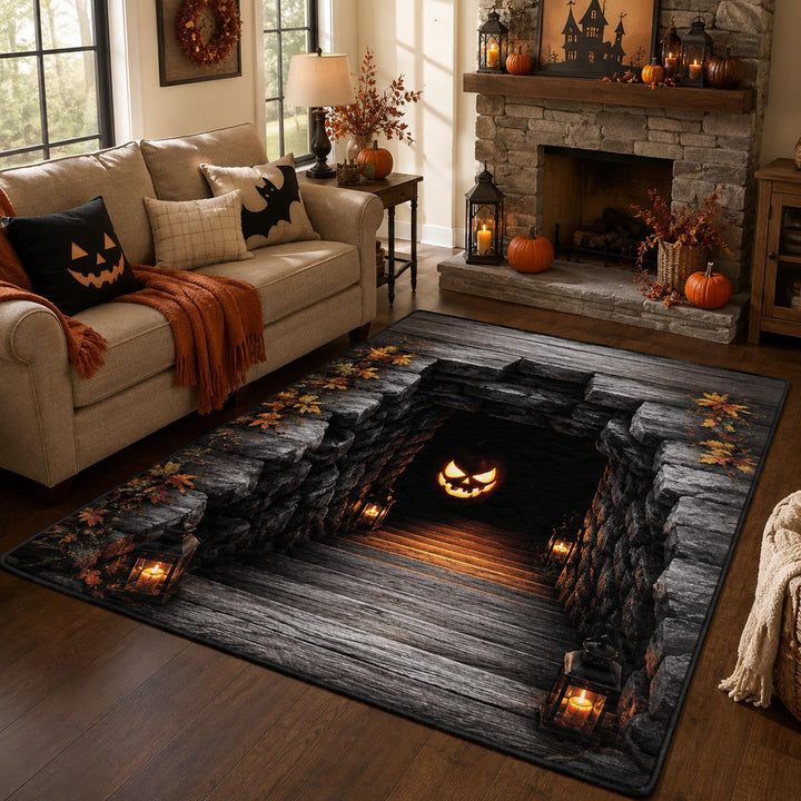 Pumpkin Path Quilted Area Rug