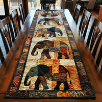 RegalElephantJourneyQuiltedTableRunnerNCU0TH832 Quilted Table Runner