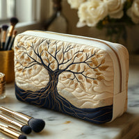 Rooted Harmony Quilted Cosmetic Bag