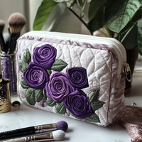 Royal Petals Quilted Cosmetic Bag
